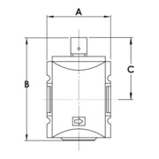 Riegler 3/2-Wegeventil »FUTURA«, pneumatisch betätigt, BG 1, G 3/8-3