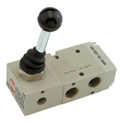 Riegler 3/2-Wegeventil, man. 90° Hebel monostabil G 1/4-1