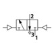 Riegler 3/2-Wegeventil, pneumatisch, bistabil, Anschluss G 1/2, DN 15
