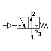 Riegler 3/2-Wegeventil, pneumatisch, monostabil, Anschluss G 1/2, NO-3