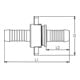 Riegler 3/3 Schlauchverschr., G 3/4x13, Ãœ-mutter, flachd., NBR O-Ring, MS
