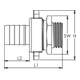 Riegler 3/3 Standrohrver., G 1/2 AGx13, Mutter 3/4", flachd., leicht, MS