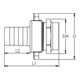 Riegler 3/3 Standrohrver., G 3/4 IGx19, Mutter 1", flachd. CH Ausfür, MS