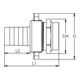 Riegler 3/3 Standrohrver., G1/2IGx13, Mutter 3/4", flachd. CH Ausfür, MS
