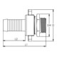 Riegler 3/3 Standrohrverschr., G 1 AGx25, Mutter 1 1/4, flachdicht., MS