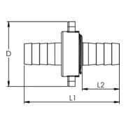 Riegler 3/3 Verrouillage à clé G11/4x25, joint torique NBR plat, léger, MS-3