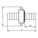 Riegler 3/3 Verrouillage à vis G1x19, écrou, joint plat NBR, léger, MS