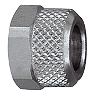 Riegler Ãœberwurfmutter, M8x0,5, für Schlauch 6/4 mm, SW 9, MS vern.