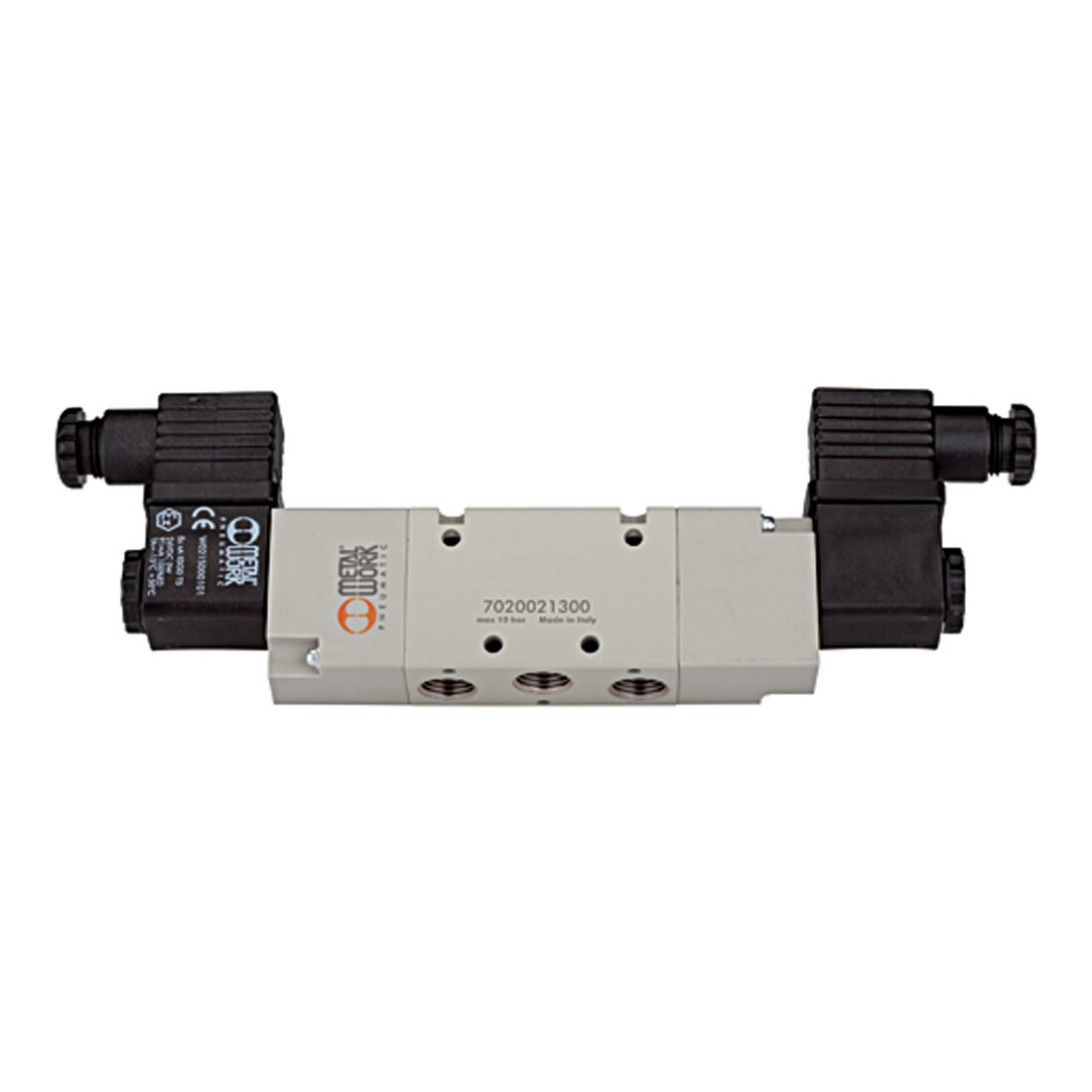 Riegler 5/2-Wegeventil, Diff.-kolb., elektropn., bistabil, G 1/2, 24 V AC