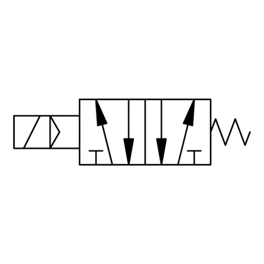 Riegler 5/2-Wegeventil, einseitig elektromagnetisch, monost. G 1/2 24VDC