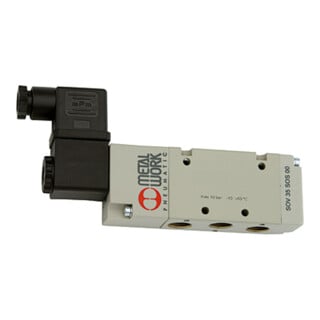 Riegler 5/2-Wegeventil, elektropneu., monostabil, G 1/2, 110 V AC