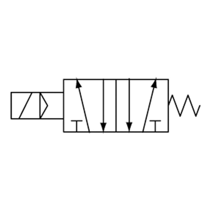 Riegler 5/2-Wegeventil elektropneumat. »4V«, monostabil, G 1/2, 24 V DC