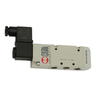 Riegler 5/2-Wegeventil, elektropneumat., monostabil, G 1/8, 24 V DC