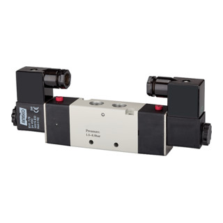 Riegler 5/2-Wegeventil elektropneu.,  »4V «, bista., G 1/4, 24VDC, 850l/min