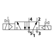 Riegler 5/2-Wegeventil, elektropneumatisch, bistabil, G 3/8, 24 V DC-4
