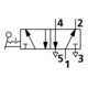Riegler 5/2-Wegeventil, man. 90° Hebel bistabil G 1/8