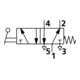 Riegler 5/2-Wegeventil, man. 90° Hebel monostabil G 1/8