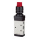 Riegler 5/2-Wegeventil, manuell »M5«, Drehhebel k., monostabil, G1/4, rot