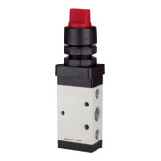 RIEGLER 5/2-Wegeventil manuell Drehhebel rot-1