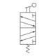 Riegler 5/2-Wegeventil, manuell »M5«, Drehhebel k., monostabil, G1/4, rot