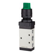 RIEGLER 5/2-Wegeventil manuell Drehhebel grün