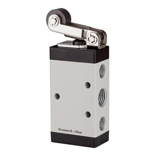 Riegler 5/2-Wegeventil, mechanisch betätigt, »M5«, Rollenhebel, G 1/8