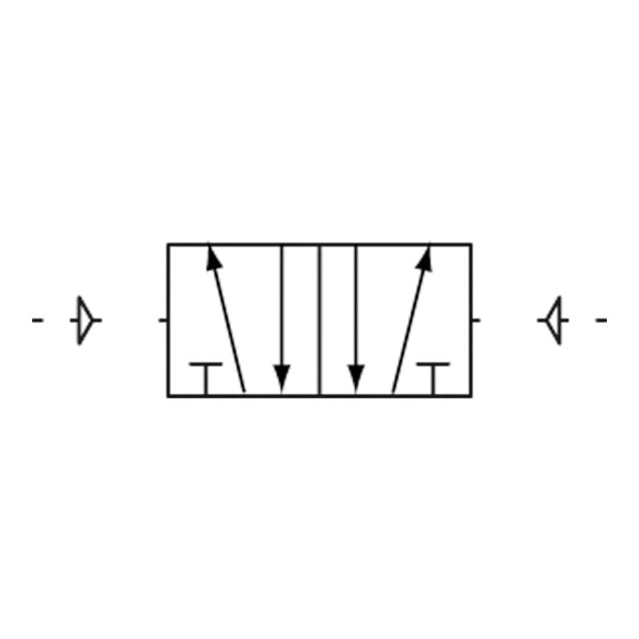 Riegler 5/2-Wegeventil, pneumatisch, »4A«, bistabil, M5