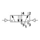 Riegler 5/2-Wegeventil, pneumatisch, bistabil, Anschluss G 3/8, DN 13,3