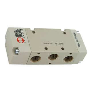 Riegler 5/2-Wegeventil, pneumatisch, monostabil, Anschluss G 1/8, DN 5