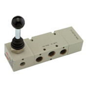 Riegler 5/3-Vanne 3 voies, levier manuel 90°, G 1/8, centre ventilé, à cran-1