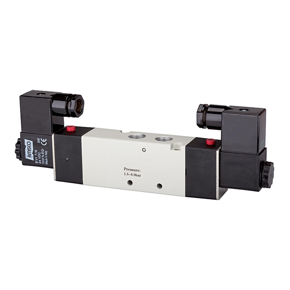 Riegler 5/3 Voie électropneumatique »4V« Milieu fermé G 1/8, 24VDC, 550 l/min
