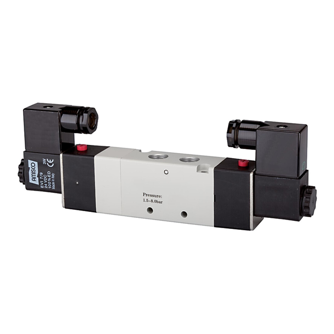 Riegler 5/3-Wegeventil elektropneum. Mitte bel., G 1/4, 24VDC, 950l/min