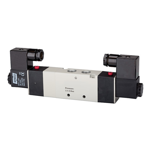 Riegler 5/3-Wegeventil elektropneum. Mitte entl., G 1/4, 24VDC 950l/min