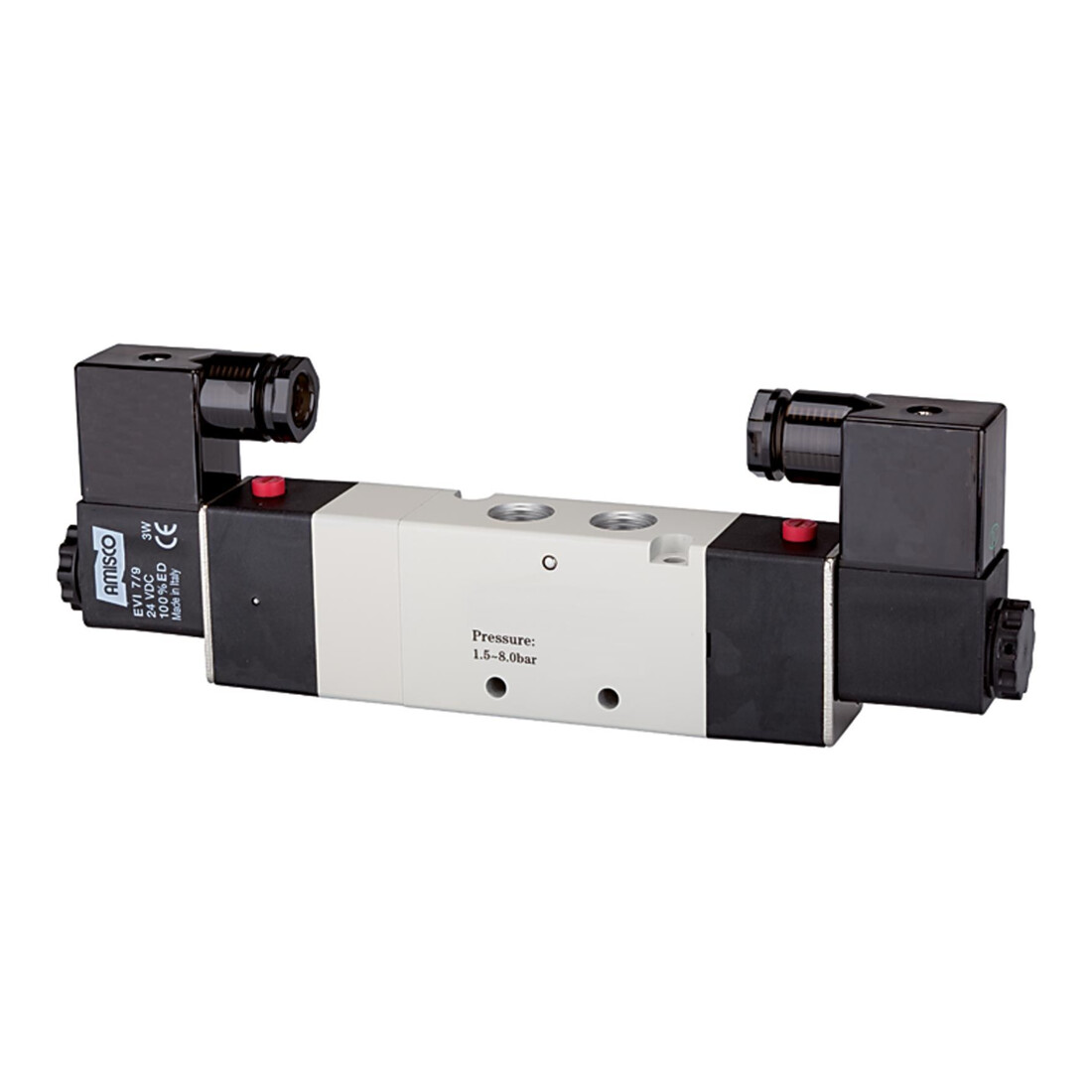 Riegler 5/3-Wegeventil elektropneum. Mitte entl., G 1/8, 24VDC 400l/min