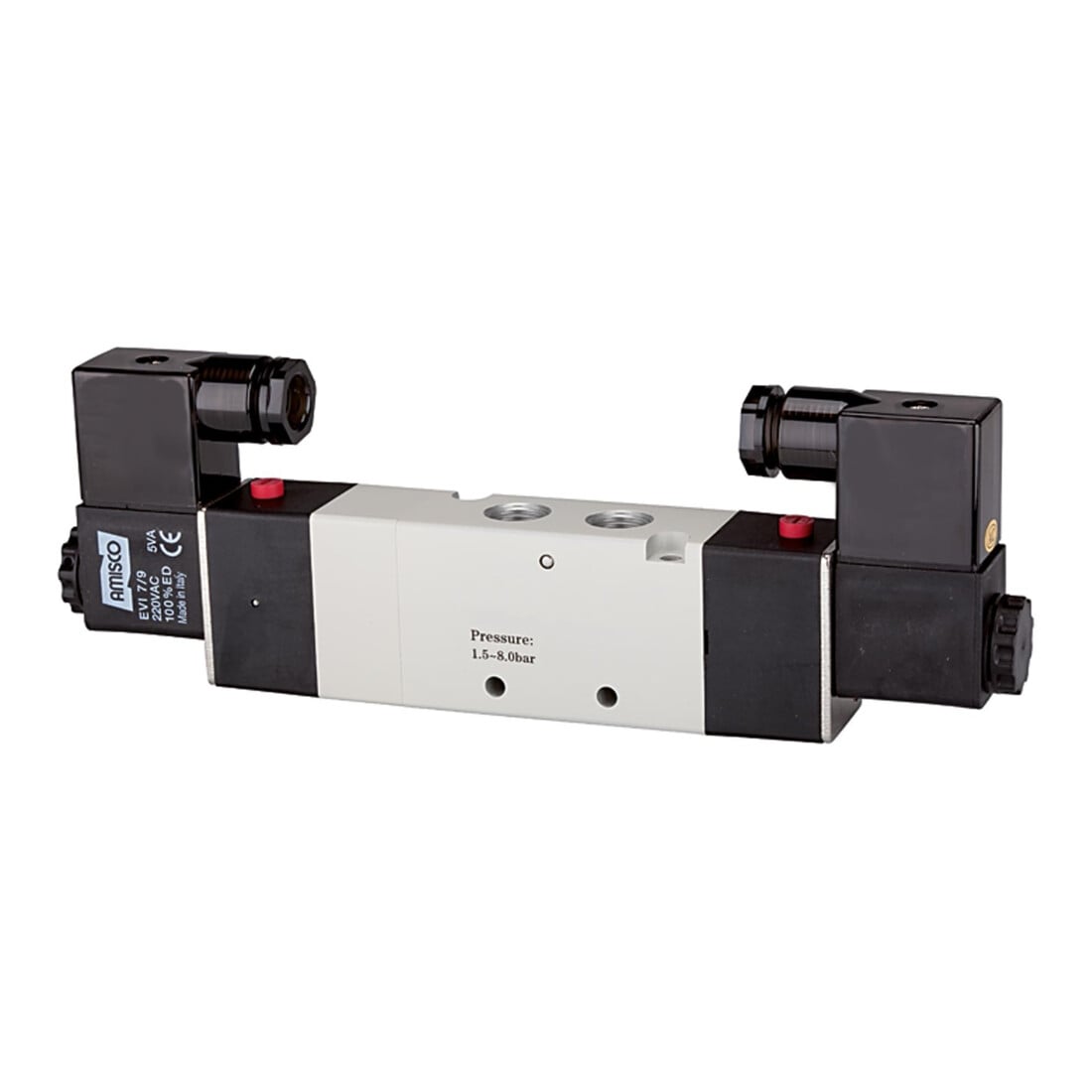 Riegler 5/3-Wegeventil elektropneum. Mitte entlüftet, M5, 230 V, 50 Hz