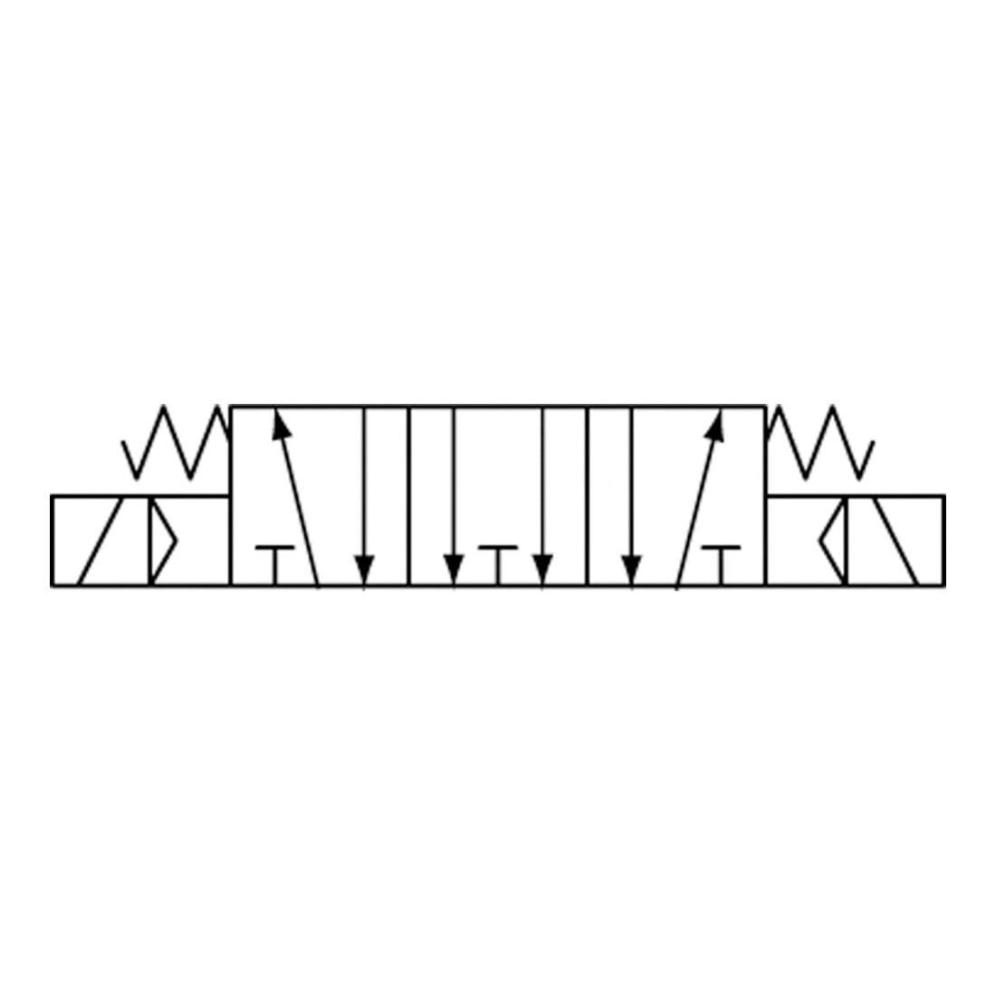 Riegler 5/3-Wegeventil elektropneum. Mitte entlüftet, M5, 230 V, 50 Hz