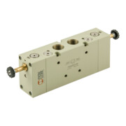Riegler 5/3-Wegeventil, elektropneumatisch, Mitte belüftet, G 1/2-1