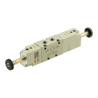 Riegler 5/3-Wegeventil, elektropneumatisch, Mitte belüftet, G 1/8