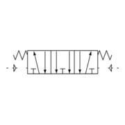 Riegler 5/3-Wegeventil, pneumatisch,  »4A « Mitte entlü., G 1/4, 950l/min-3