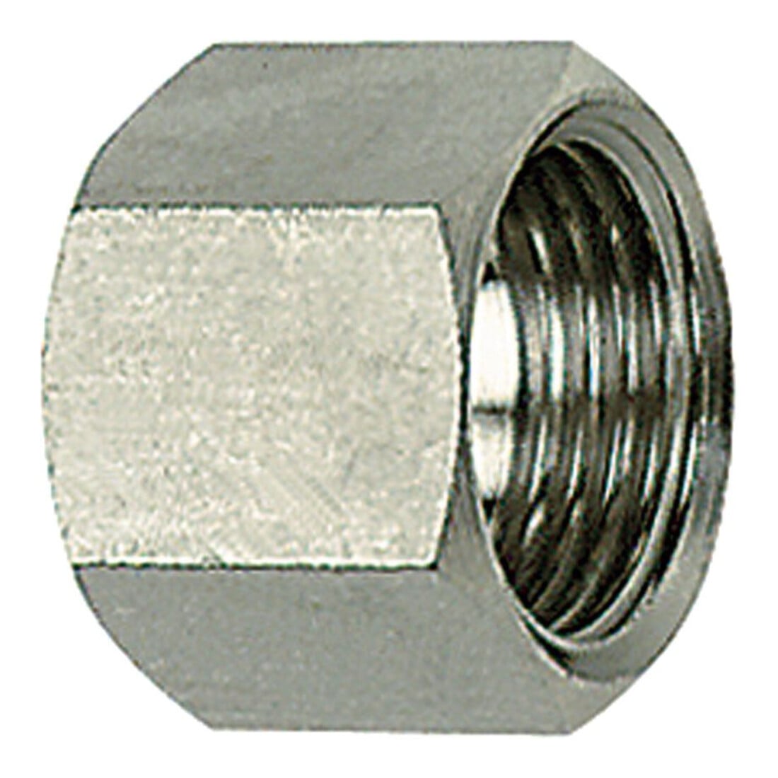 Riegler 6-kant-Überwurfmutter, G 1/4, für Tüllengröße LW 9, ES 1.4571