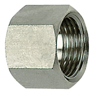 Riegler 6-kant-Ãœberwurfmutter, G 3/4, für Tüllengröße LW 13/19, ES 1.4571