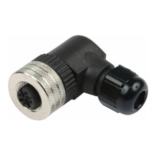 Riegler 90°-Winkelsteckdose M12 x 1 mm, 5-polig