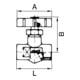 Riegler Absperrventil, Messing, AG, G 1/2, DN 11