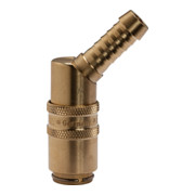 Riegler Accouplement de régulation DN 6, goujon 9 mm, vanne d'arrêt, embout 45°-1