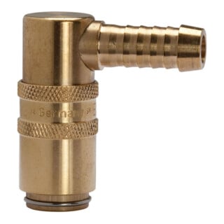 Riegler Accouplement de régulation DN 6, tenon 9 mm, embout tuyau 90°