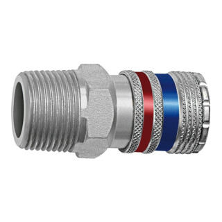 Riegler Accouplement de sécurité NW 10, acier/laiton zingué, R 3/8 AG