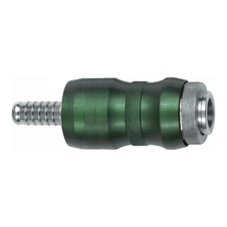 Riegler Accouplement de sécurité NW7,8, Bi-Tec, MS chromé, embout LW10, 2050 l/min