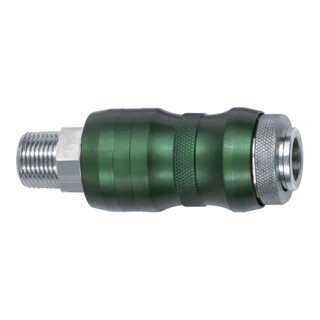 Riegler Accouplement de sécurité NW7,8, Bi-Tec, MS chromé, R 1/4 AG, 2050 l/min