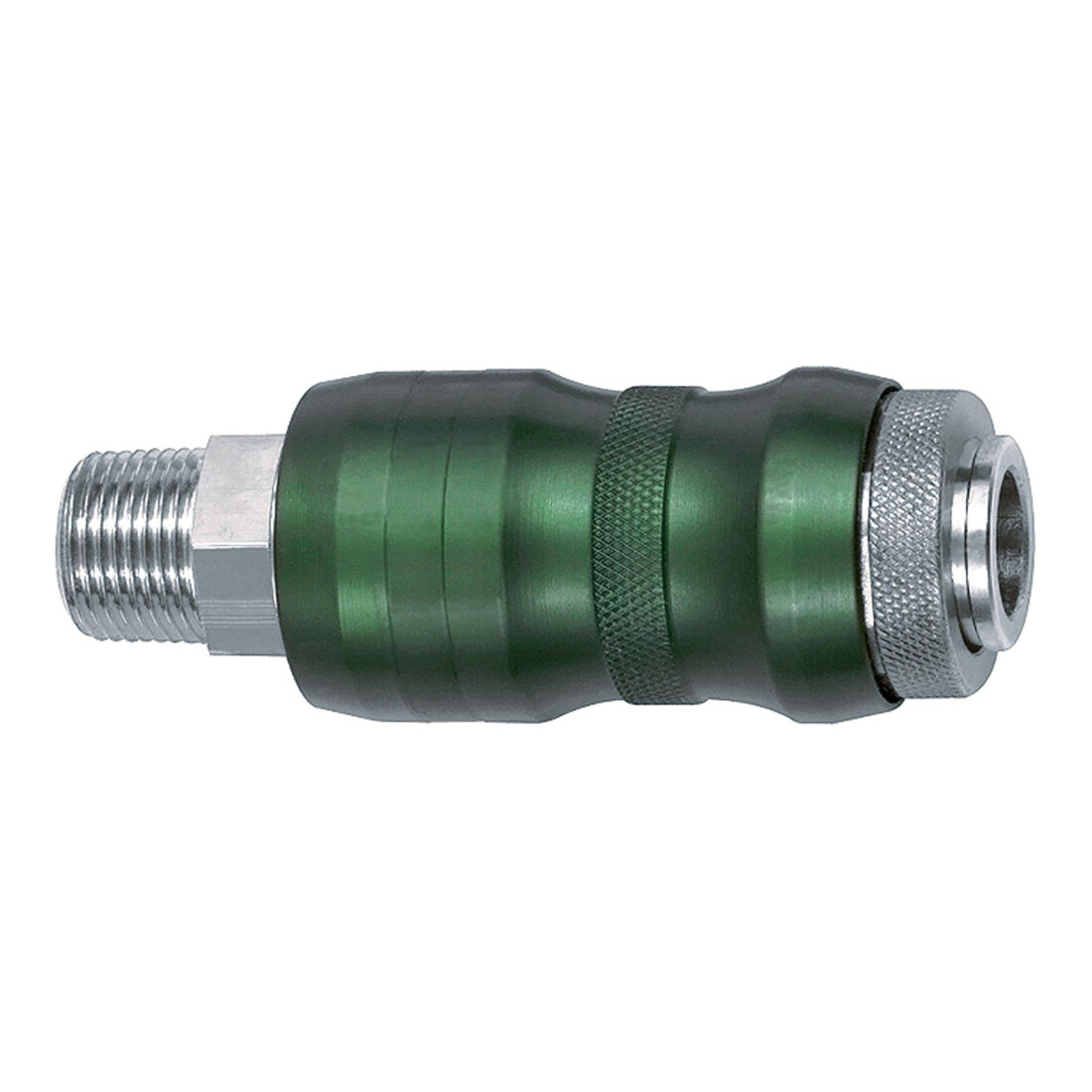 Riegler Accouplement de sécurité NW7,8, Bi-Tec, MS chromé, R 1/4 AG, 2050 l/min