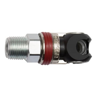 Riegler Accouplement de sécurité pivotant NW 5,5, ARO 210, acier, G 1/2 AG